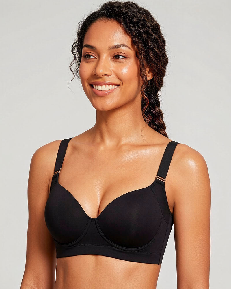 Brown Push-Up Back-Smoothing Bra