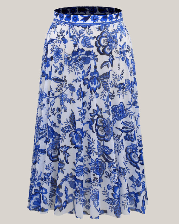 Two-Piece Floral Print Ruched Mesh Swimsuit, Sarong