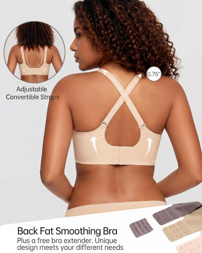 Soft Full-Coverage Wireless Jelly Bra with Scalloped Edges