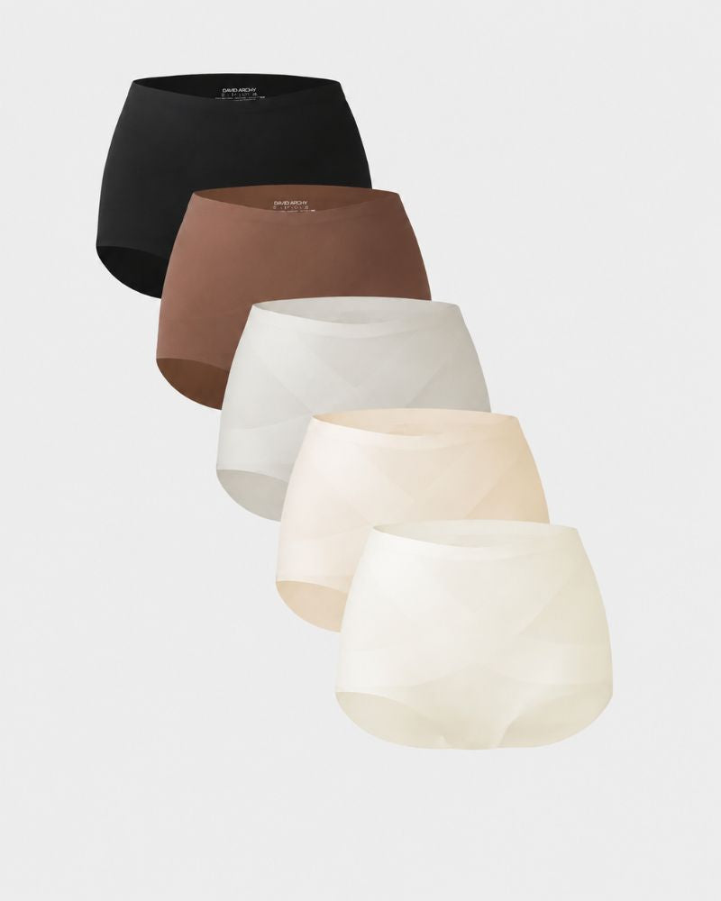 5-Pack Seamless No-Show High-Waisted Panties for a Smooth, Invisible Fit
