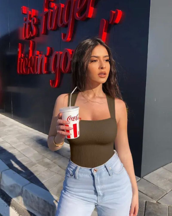 Flattering Sleeveless Tummy-Control Tank Tops & Bodysuits