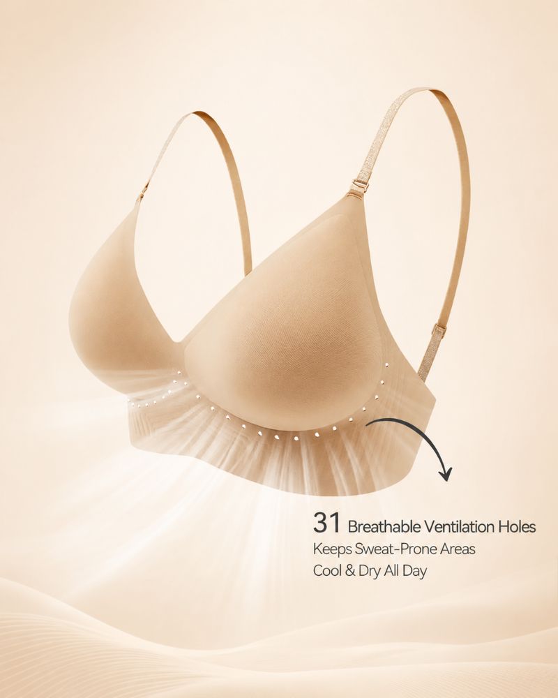 Low-Back Seamless Convertible Demi Bra – All-Day Comfort with Versatile Convertible Straps