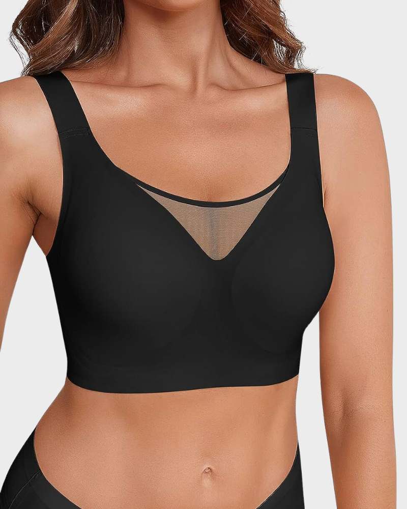 Mesh Front-Contouring Bra for a Sculpted Silhouette