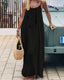 Chic Women’s Elegant Solid-Color Backless Slip Dress