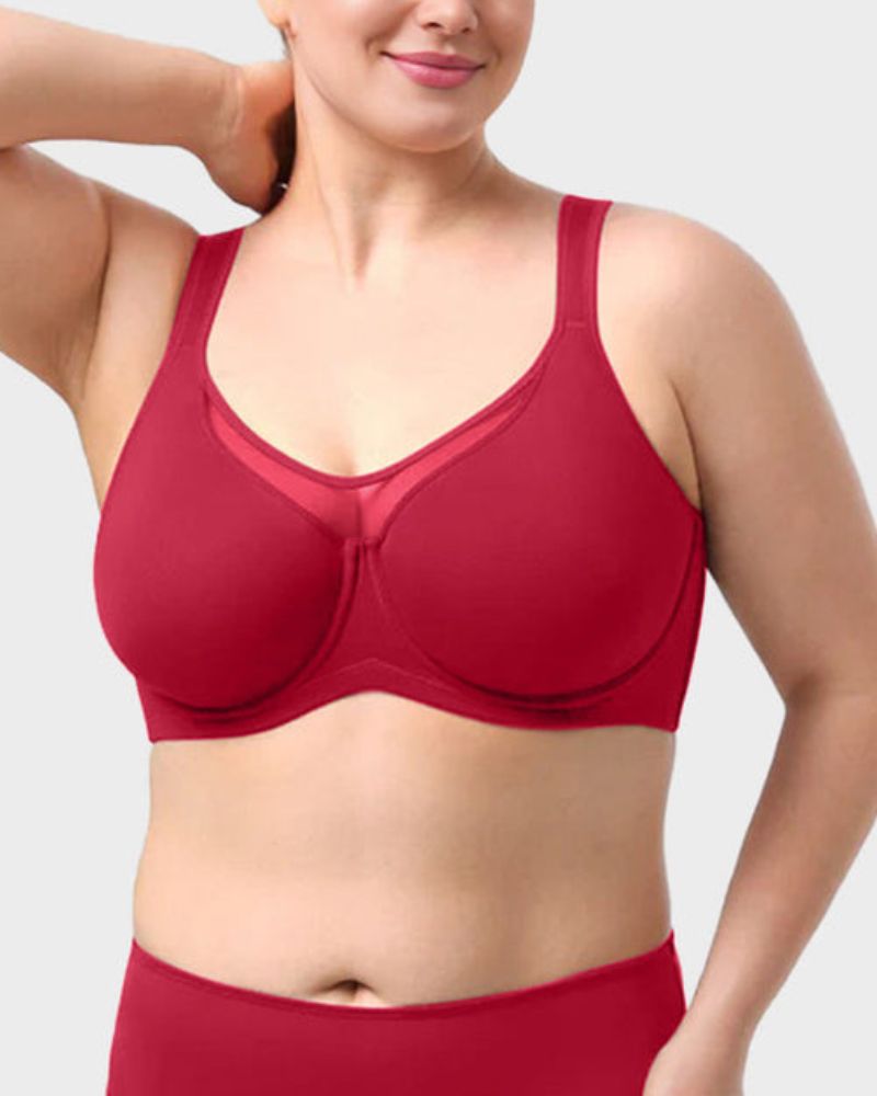 Plus Size Cooling Full-Coverage Minimizer Bra for Everyday Comfort