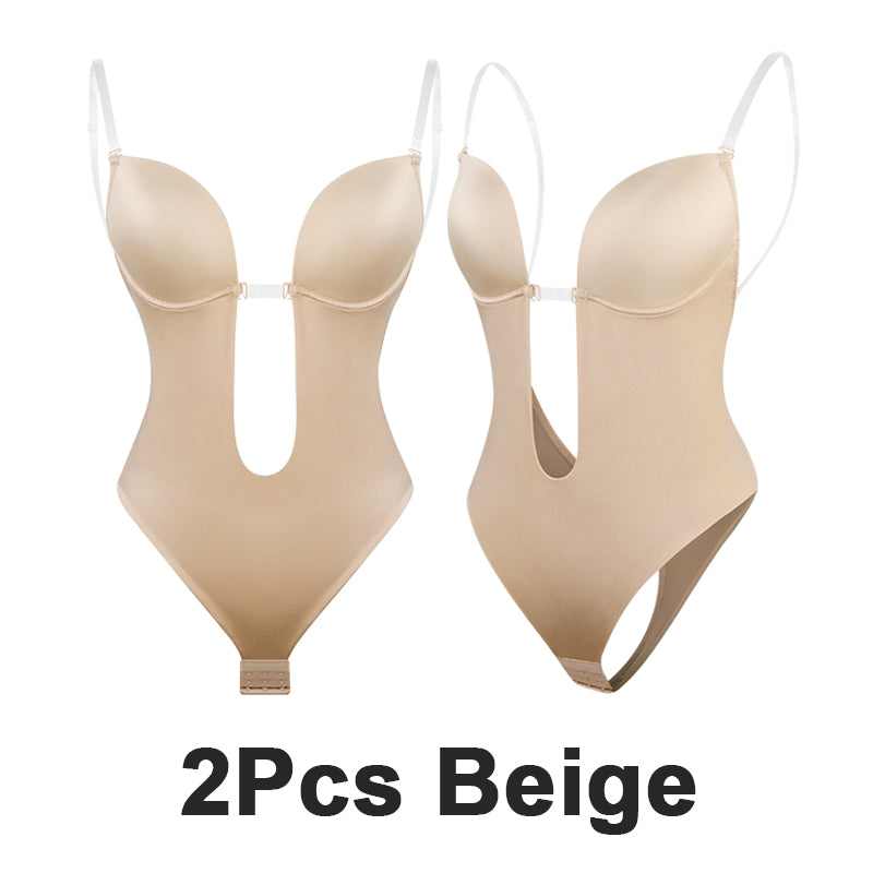 Strapless U‑Plunge Thong Bodysuit - Sleek and Flattering Fit