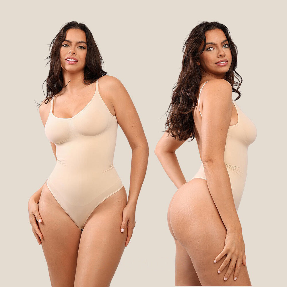 Low Back Seamless Tummy-Control Bodysuit Shapewear for a Sleek Silhouette