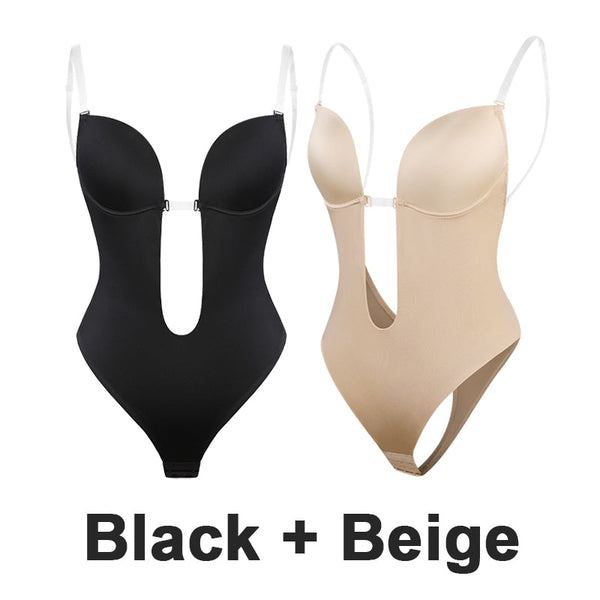 Strapless U‑Plunge Thong Bodysuit - Sleek and Flattering Fit