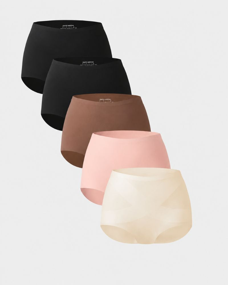 5-Pack Seamless No-Show High-Waisted Panties for a Smooth, Invisible Fit