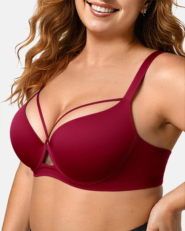 Seamless Deep-V Push-Up Bra for a Flawless Lift