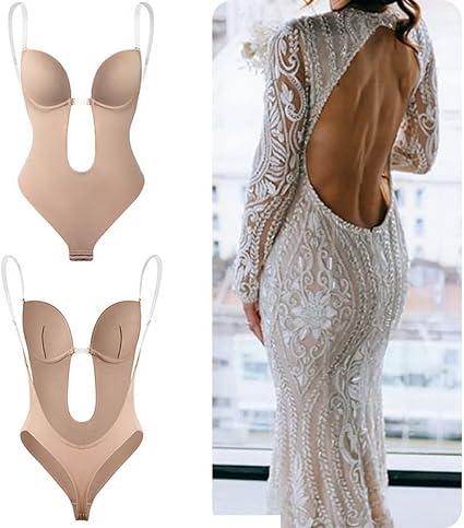 Strapless U‑Plunge Thong Bodysuit - Sleek and Flattering Fit