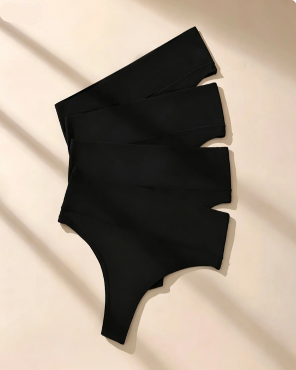 Contour-Enhancing High-Waist Seamless Thongs with Tummy Control, Ultra-Soft Stretch, No-Show Silhouette