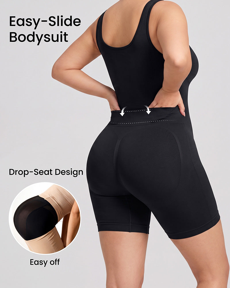 Sculpting Triple-Zone Compression Full-Body Shaping Bodysuit with Drop-Seat