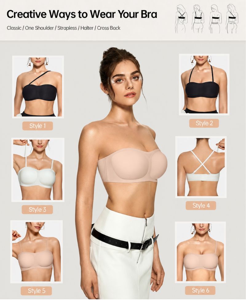 All-Day Comfort Seamless Strapless Bandeau Bra - Smooth, Invisible Support