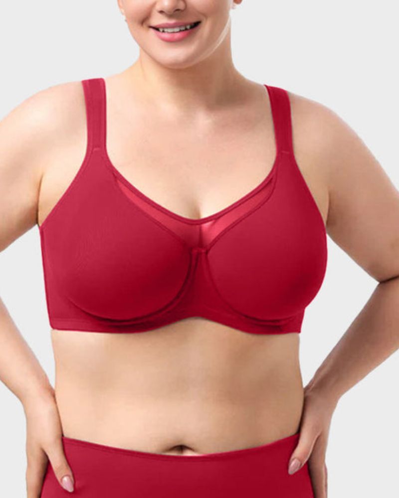 Plus Size Cooling Full-Coverage Minimizer Bra for Everyday Comfort