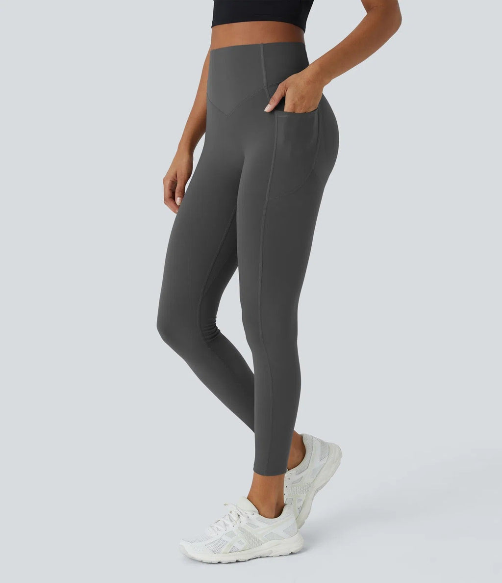 High-Waisted Butt-Lifting Shaping Leggings with Tummy Control and Side Pockets