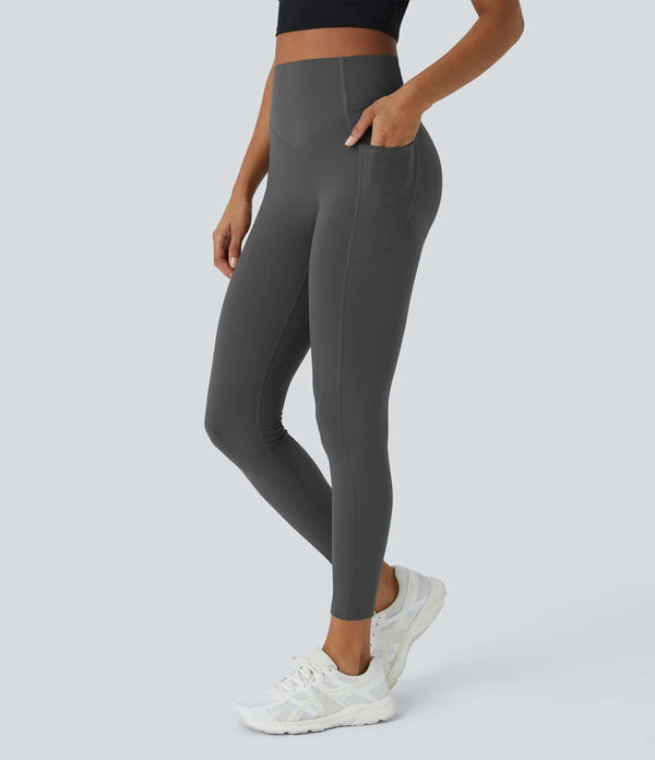 High-Waisted Butt-Lifting Shaping Leggings with Tummy Control and Side Pockets