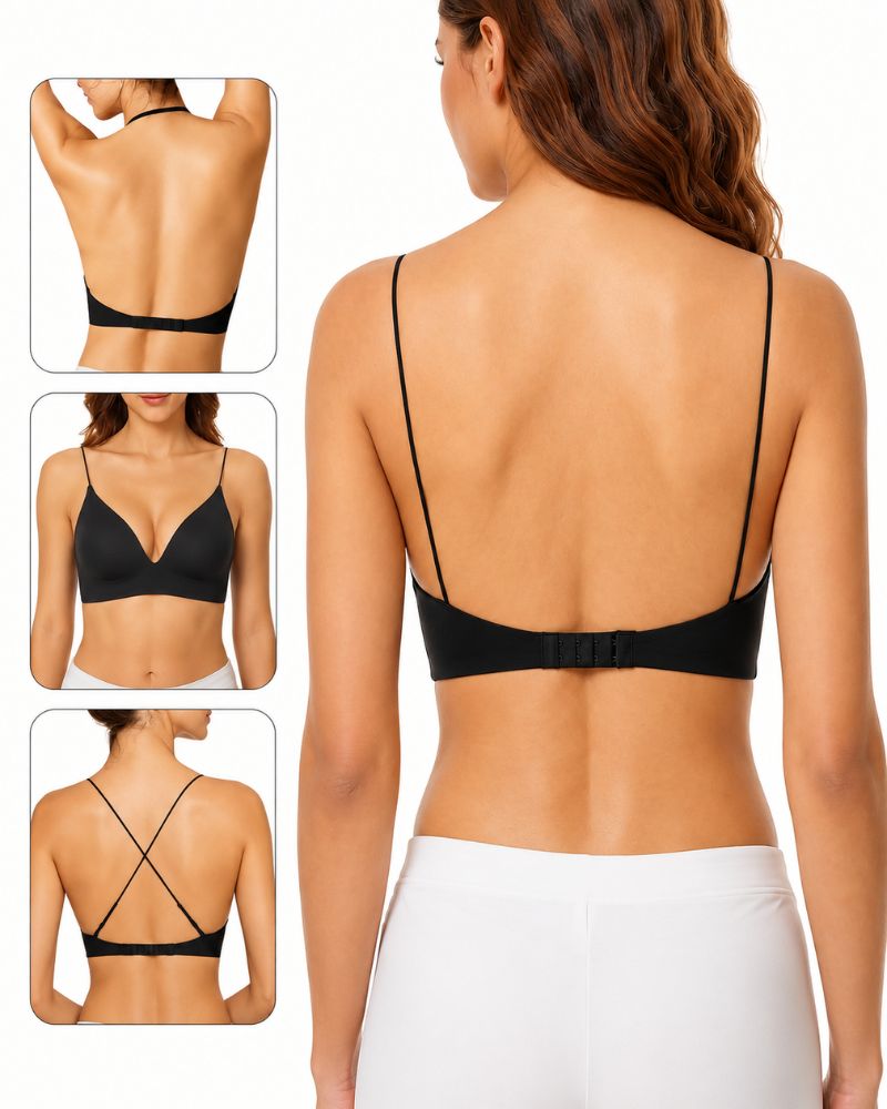 Low-Back Seamless Convertible Demi Bra – All-Day Comfort with Versatile Convertible Straps