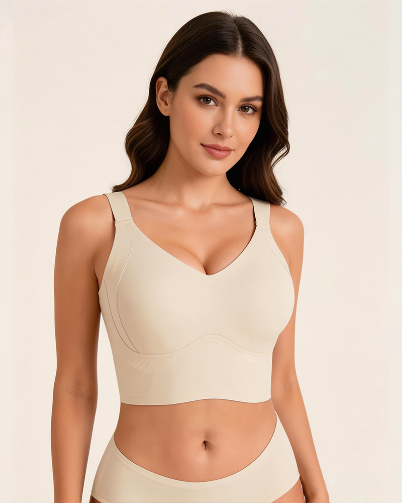 Plus-Size Back-Smoothing Seamless Push-Up Jelly Bra