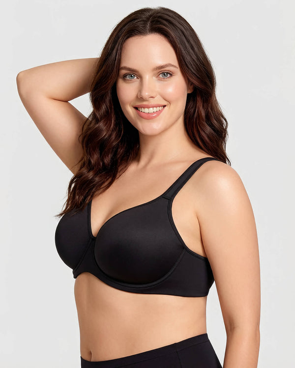 Soft Plus-Size Full-Coverage Unlined Minimizer Bra for Everyday Comfort and Support