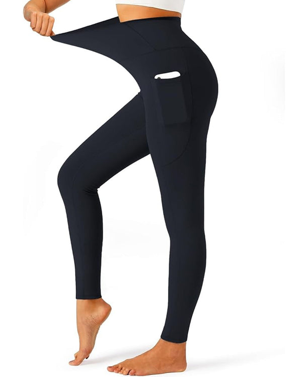 High-Waisted Butt-Lifting Shaping Leggings with Tummy Control and Side Pockets