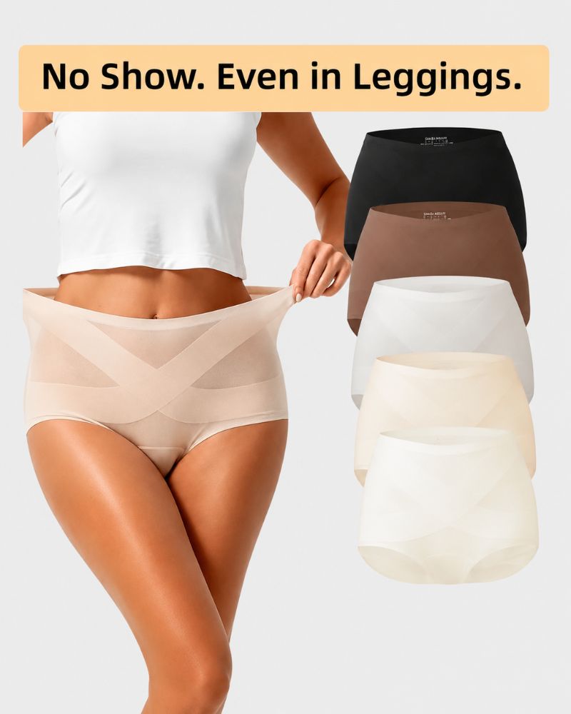 5-Pack Seamless No-Show High-Waisted Panties for a Smooth, Invisible Fit