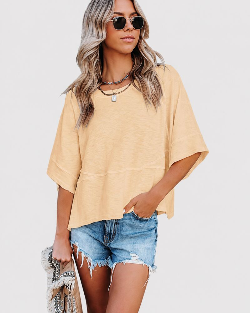 Relaxed-Fit Flared-Sleeve T-Shirt