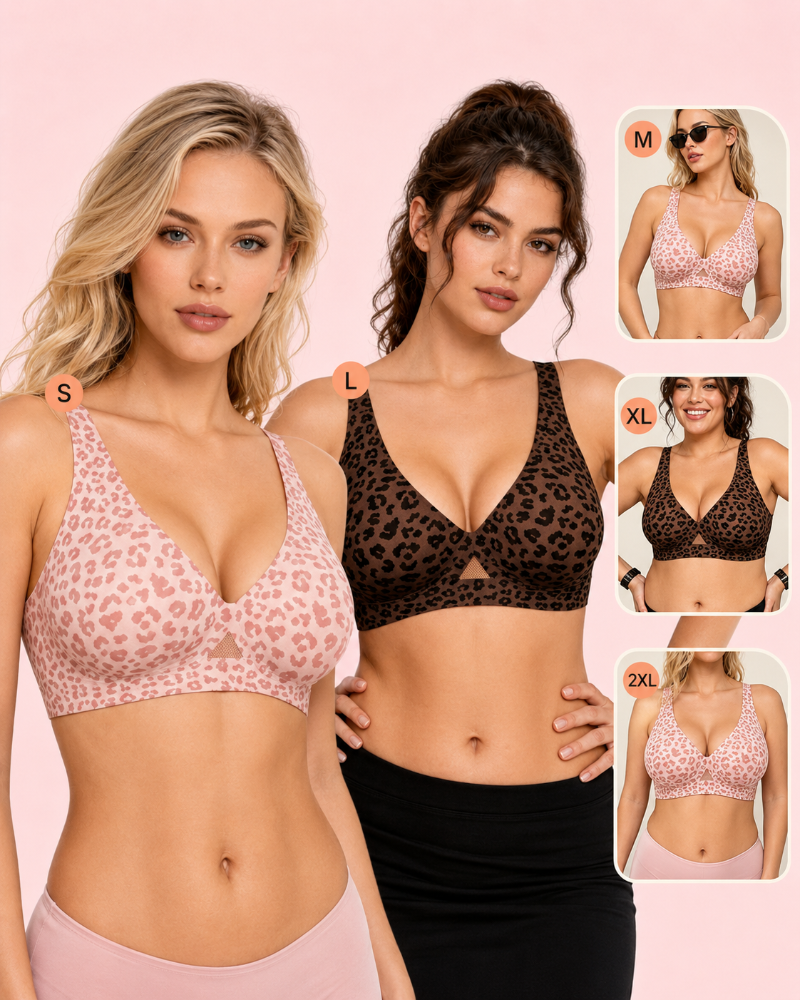 Jelly Soft Wireless Deep-V Lift Bra - All-Day Comfort & Support