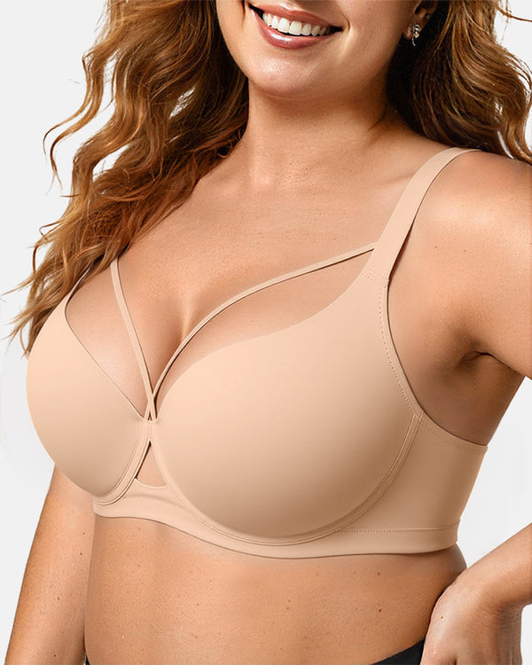 Seamless Deep-V Push-Up Bra for a Flawless Lift
