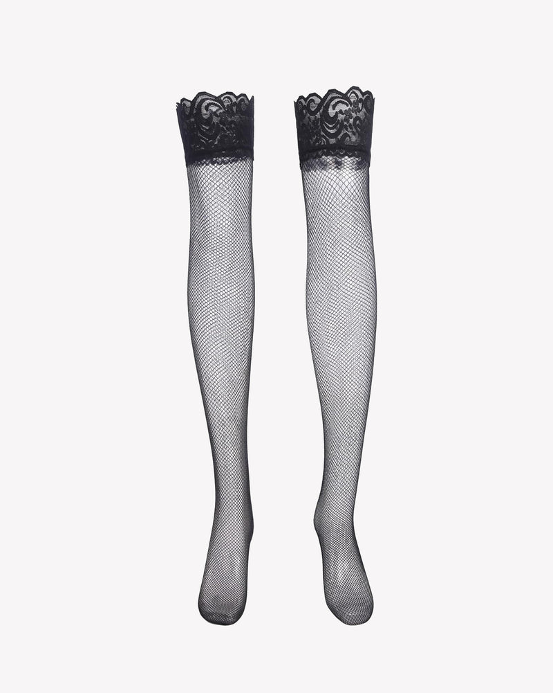 One Pair Fishnet Tights and Thigh-High Stockings