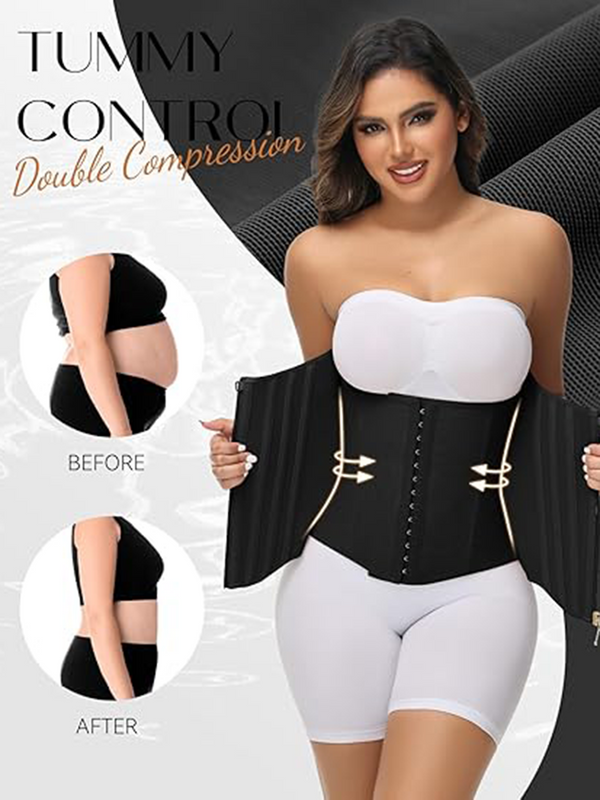 Women's Dual-Layer Compression Waist and Abdomen Belt