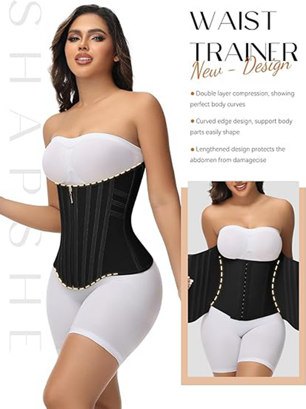 Women's Dual-Layer Compression Waist and Abdomen Belt