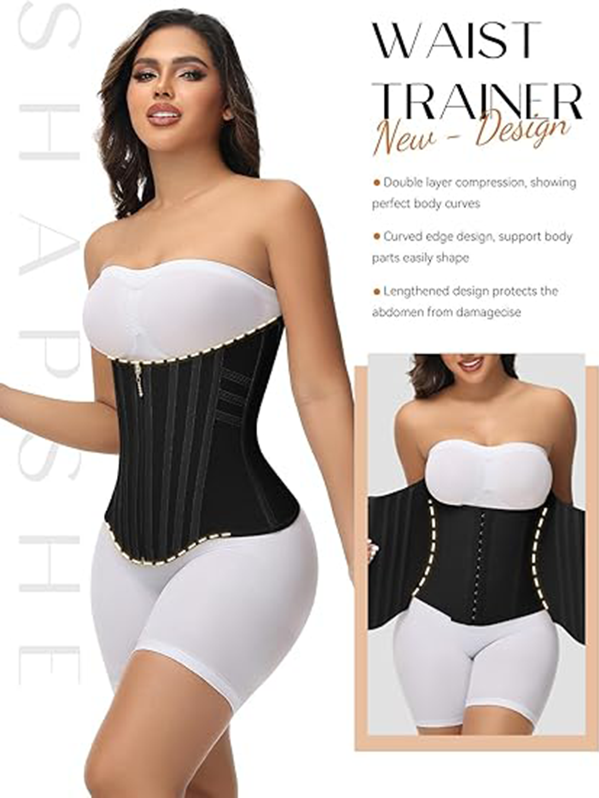 Women's Dual-Layer Compression Waist and Abdomen Belt