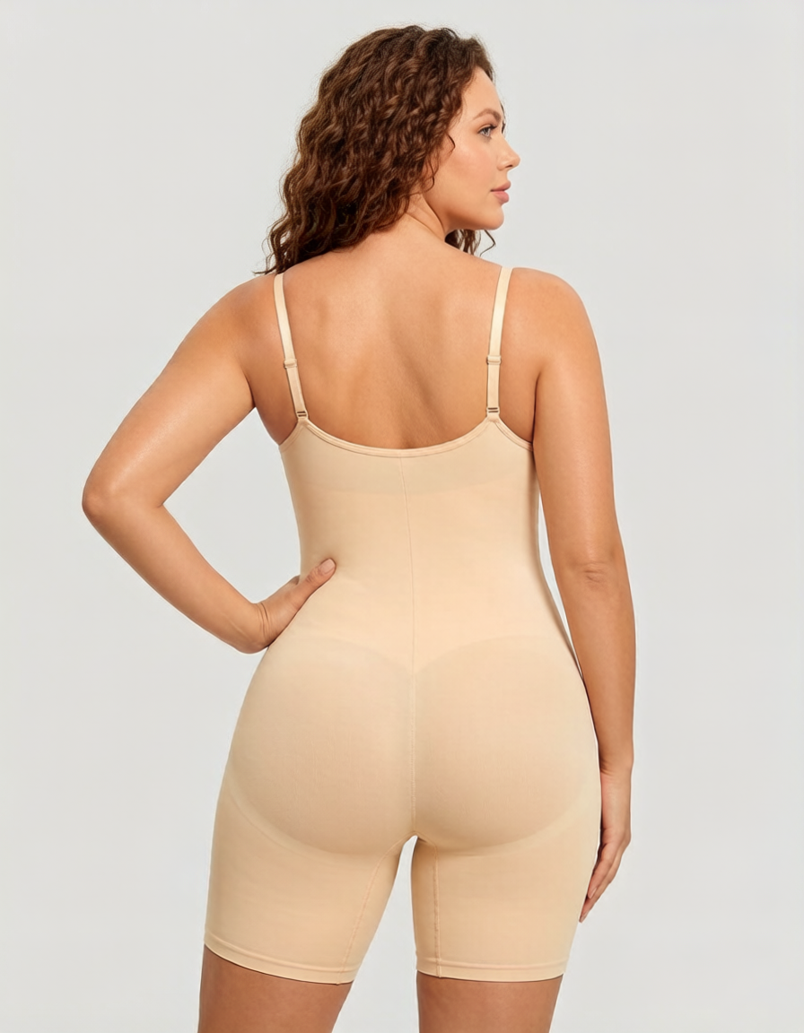 Women's Zip-Front Shaping Bodysuit with Tummy Control