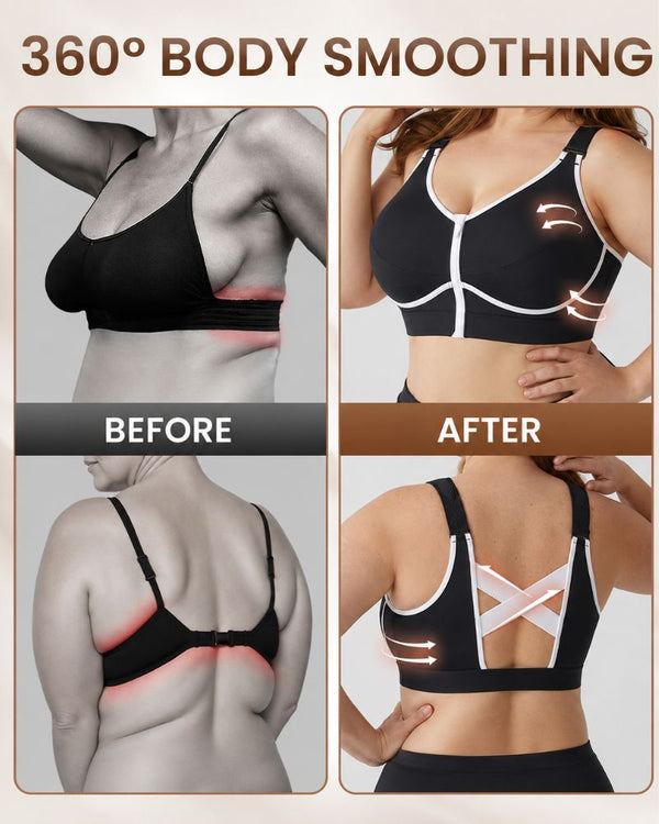 Custom-Lift Front-Zip Bra for Ultimate Posture Support