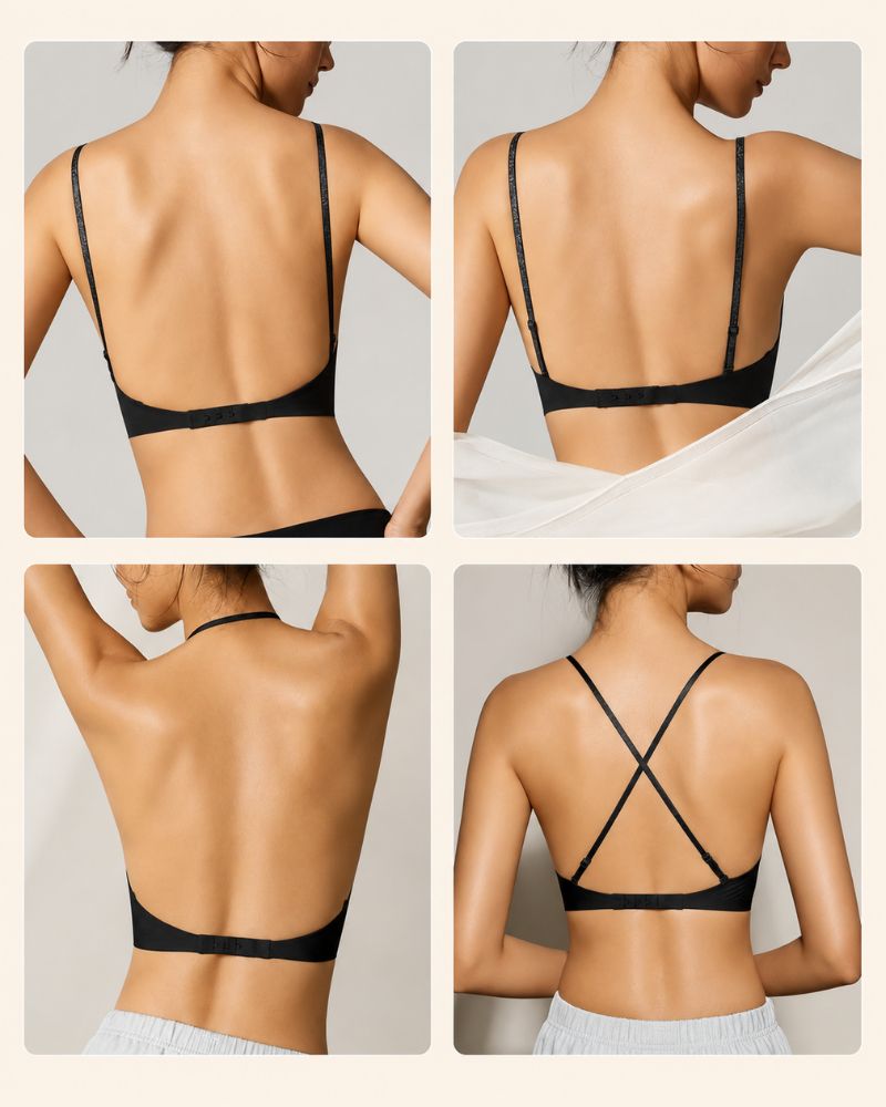 Low-Back Seamless Convertible Demi Bra – All-Day Comfort with Versatile Convertible Straps