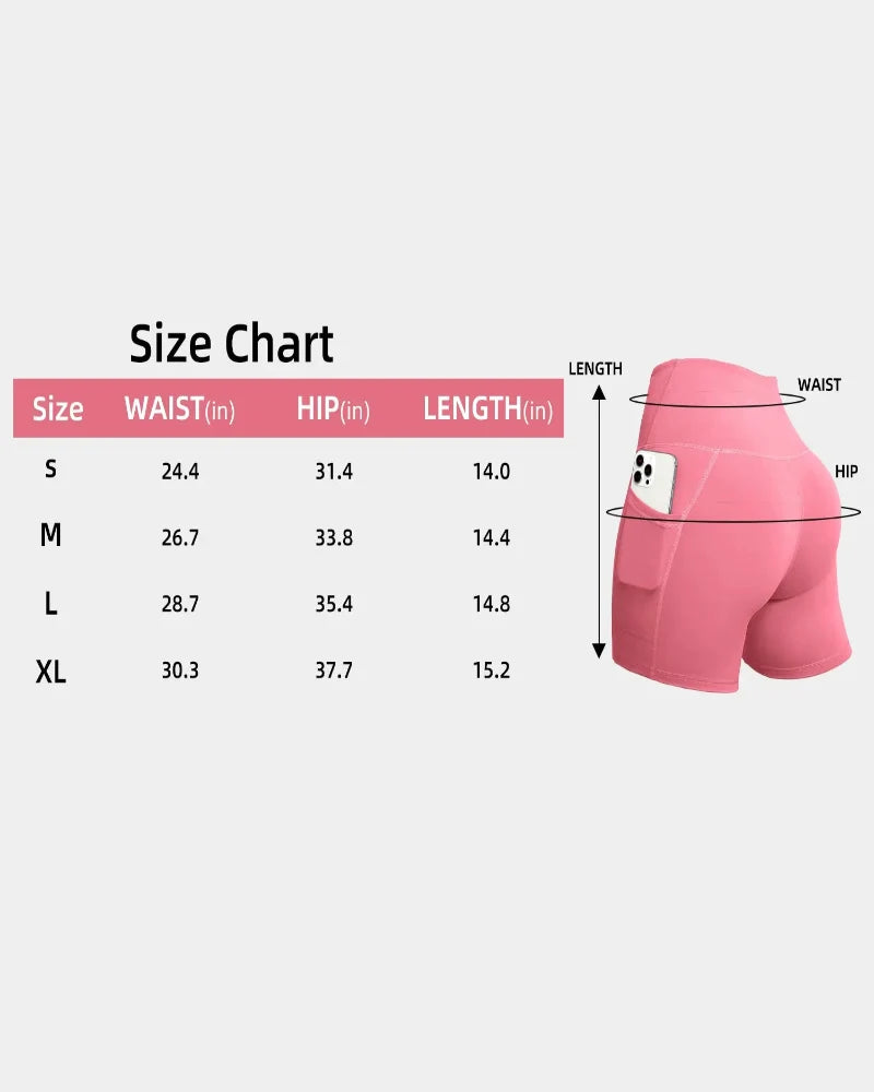 Sleek High-Waisted Tummy-Control Athletic Shorts with Handy Side Pockets