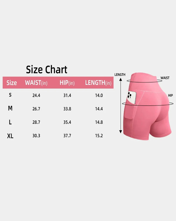 Sleek High-Waisted Tummy-Control Athletic Shorts with Handy Side Pockets