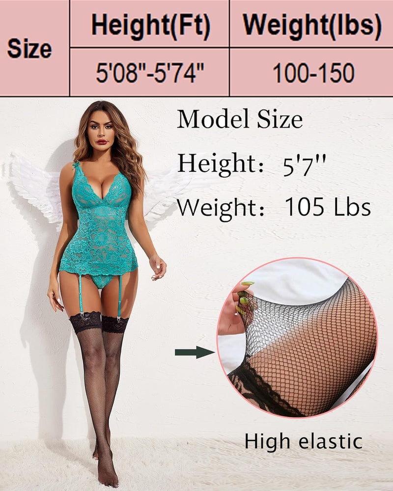 One Pair Fishnet Tights and Thigh-High Stockings