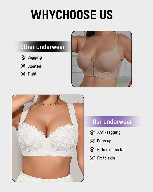 Luxurious Lace Push-Up Underwire Bra for a Flattering Silhouette