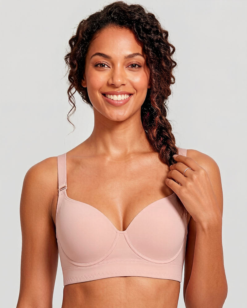 Brown Push-Up Back-Smoothing Bra