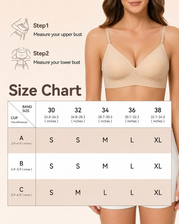 Low-Back Seamless Convertible Demi Bra – All-Day Comfort with Versatile Convertible Straps