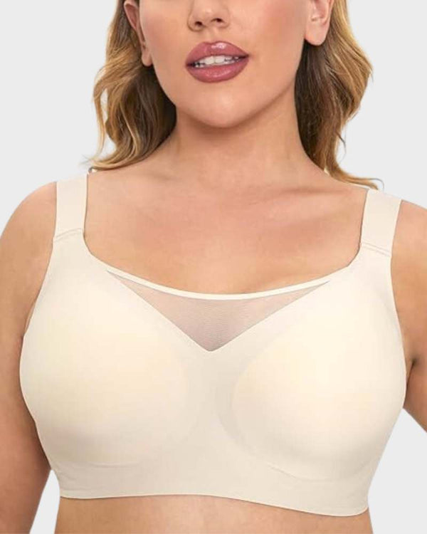 Mesh Front-Contouring Bra for a Sculpted Silhouette