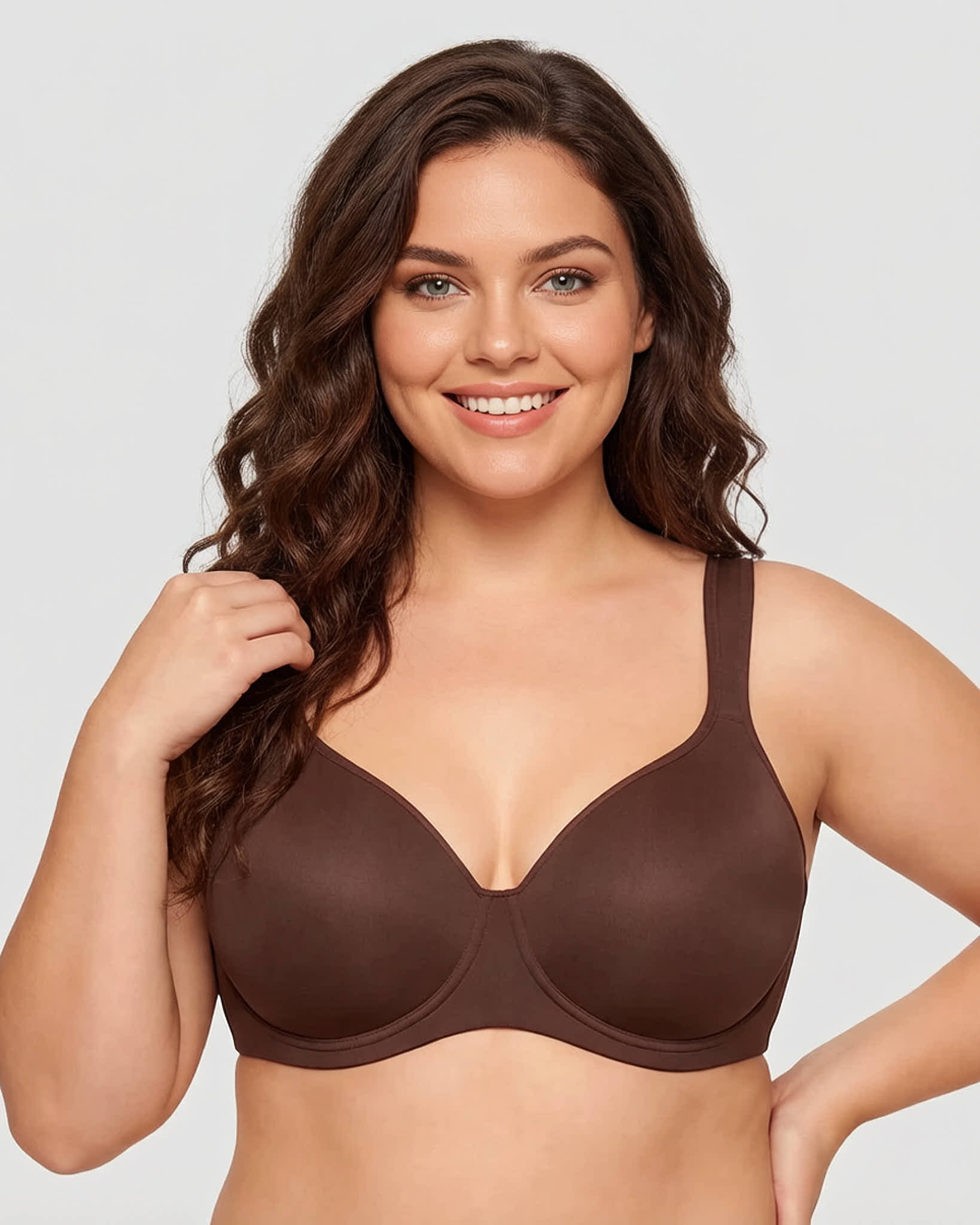 Soft Plus-Size Full-Coverage Unlined Minimizer Bra for Everyday Comfort and Support