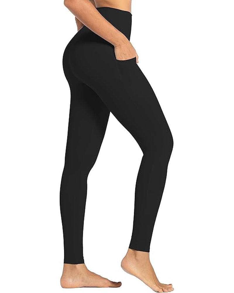 High-Waisted Butt-Lifting Shaping Leggings with Tummy Control and Side Pockets