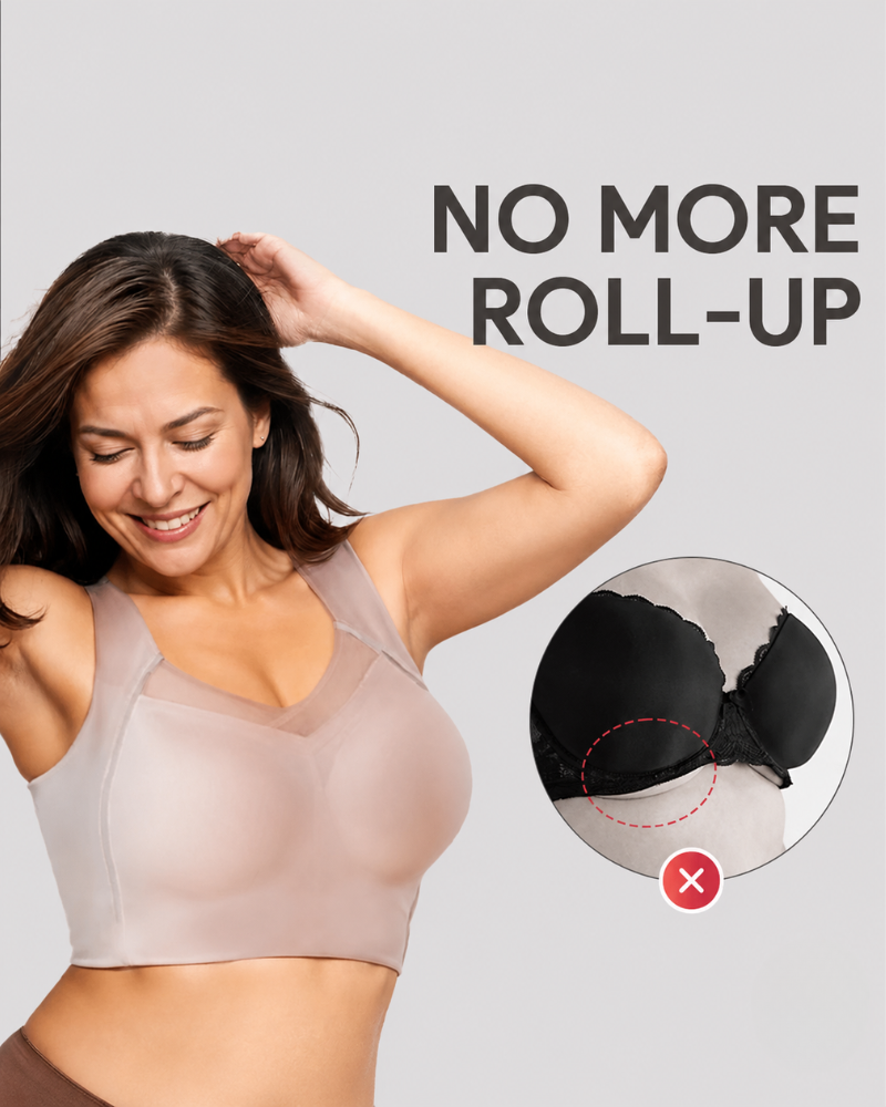 X-Back Wireless Posture Support Bra - Comfortable Back Support for All-Day Wear