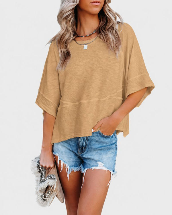 Relaxed-Fit Flared-Sleeve T-Shirt