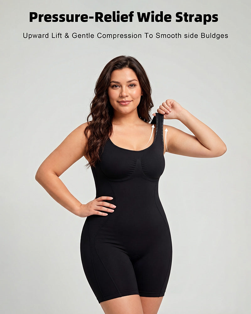 Sculpting Triple-Zone Compression Full-Body Shaping Bodysuit with Drop-Seat