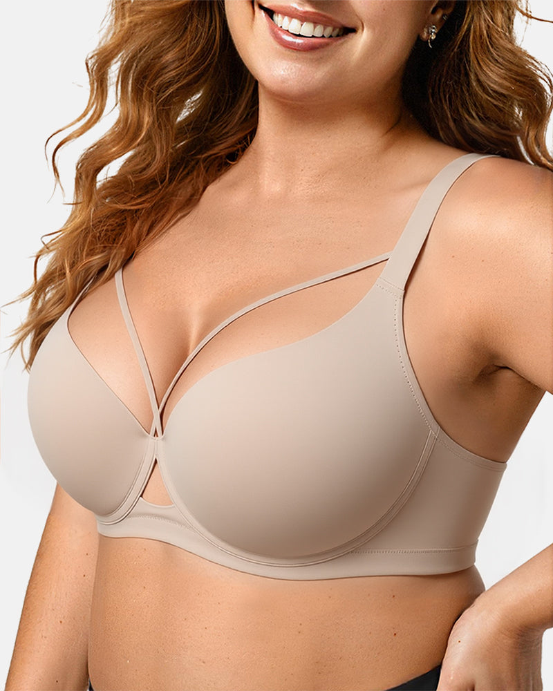 Seamless Deep-V Push-Up Bra for a Flawless Lift