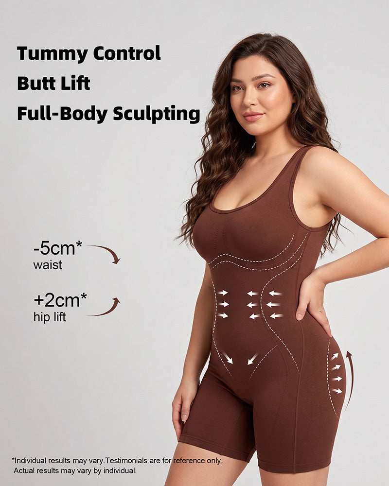 Sculpting Triple-Zone Compression Full-Body Shaping Bodysuit with Drop-Seat